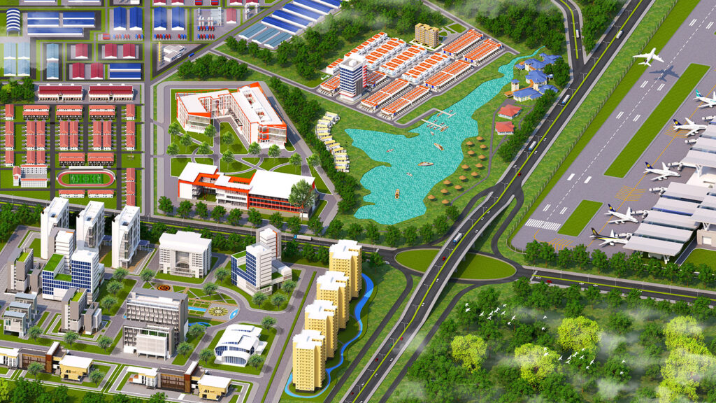 phối cảnh khu đô thị sinh thái